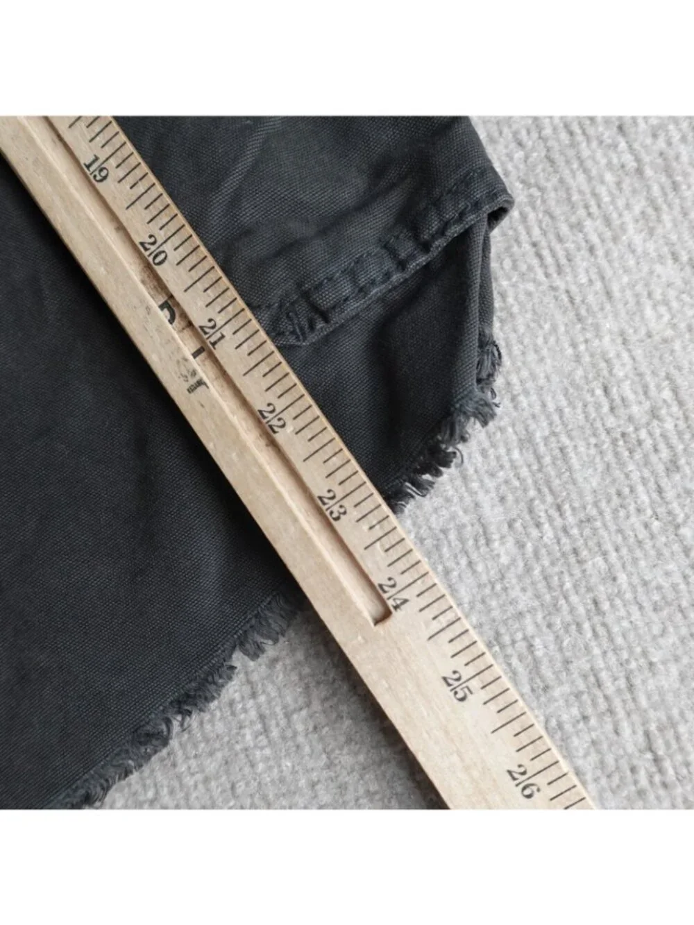 True Religion Mens Shorts 36 Black Solid Cargo Drawstring